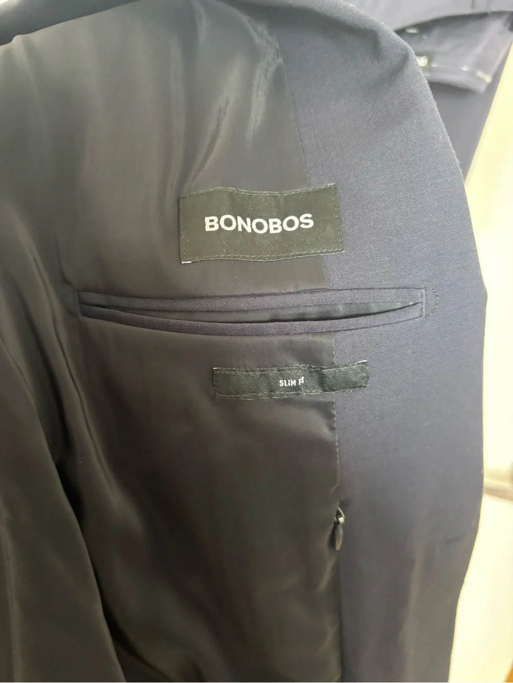 Bonobos Men's Dark Navy Two-Button Suit Jacket